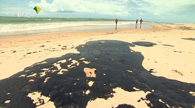 أثار الانسكاب النفطي في البحار